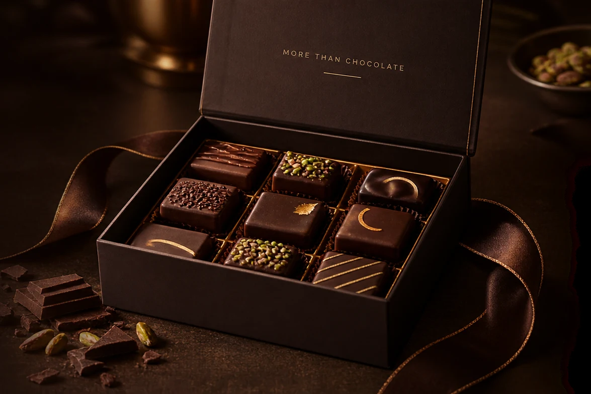 Open Chocolatière gift box